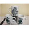 Image 1 : Lot of 4 1989 Saskatchewan Roughriders coffee mugs