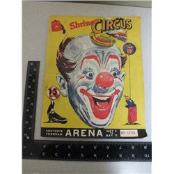1957 Shrine Circus program