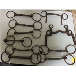Lot of 10 antique Horse bits