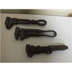 Lot of 5 antique pipe wrenches