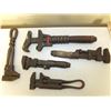 Image 4 : Lot of 5 antique pipe wrenches