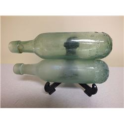 lot of 2 RARE round bottom bottles 1800s