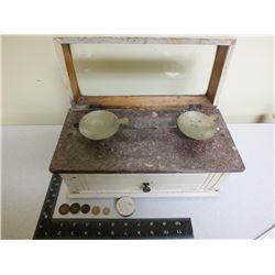 1920s Pharmacy Scale w/ dram coins