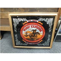 Vintage pony express wall hanging