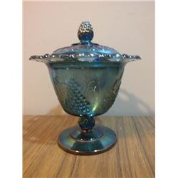 Carnival glass candy dish