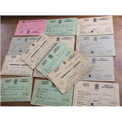 lot of 15 WW2 Canadian Ration Book