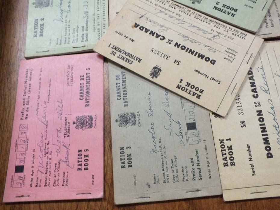 Canadian Ration Books lot of 15 WW2 Canadian Ration Book - Bodnarus Auctioneering