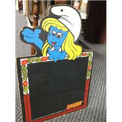 1980s original Smurf chalk board