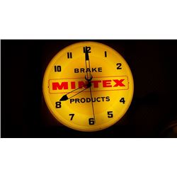 Mintex Brake Products Lite Up Clock (working)