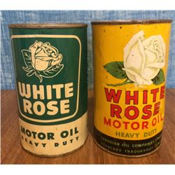 White Rose Quart Oil Tins (2)