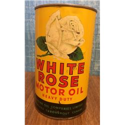 White Rose Quart Oil Tin