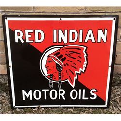 Red Indian Porcelain Sign