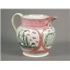 Image 1 : A large mid 19th century Sunderland lustre jug, with printed images of the Wearmouth Bridge, N...