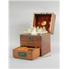 Image 1 : A 19th century mahogany Apothecaries box, with a hinged lid opening to reveal ten bottles, wit...