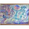 Image 1 : Olga Lehman 'STREAKERS (2)' signed, inscribed verso, gouache, and 48 x 70cm Est. 200/400...