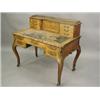 Image 1 : A good Victorian walnut veneered desk, with tulipwood mouldings, inlaid stinging, crossbanding...