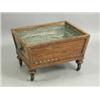 Image 1 : A George III mahogany sarcophagus shaped cellarette, with a lead lined interior, with cast lio...