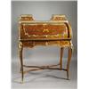 Image 1 : A good Louis XV style marquetry inlaid and gilt metal mounted bureau a cylindre, circa 1900, t...