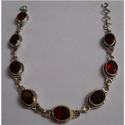 8.800g Bracelet of Garnet Made in 925 Silver