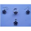 Image 2 : Set of Ring,Earring And Pendant, Stone: Amethyst, Weight : 12.950g, Made In 925 Silver