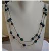 Image 1 : 43.650g  Necklace of Semi Precious Gemstone Made in German Silver