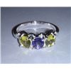 Image 1 : 2.700g Ring of Amethyst and Peridot 925 Sterling Silver