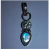 Image 1 : 2.150g Pendant of Labradorite and CZ Sterling 925 Silver