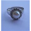 Image 1 : 4.280g Ring of Pearl And Cz  Made in 925 Silver