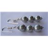 Image 2 : 5.020g Earring of Pearl Grey Made in German Silver