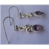 Image 2 : 2.680g Earring of Amethyst Made in 925 Silver