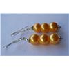 Image 2 : 5.010g Earring of Pearl Yellow Made in German Silver