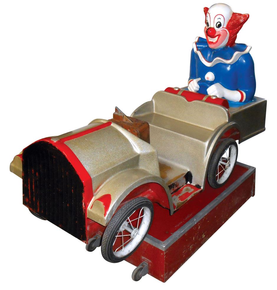Coin-operated kiddie ride, Bozo The Clown, 25 Cent, VG working cond w ...