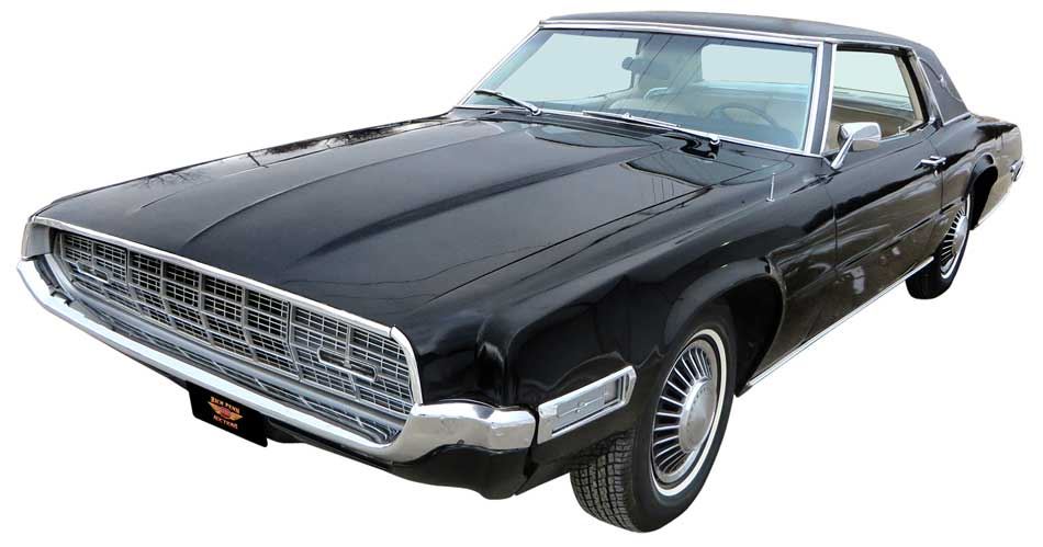 Automobile 1968 Ford Thunderbird Black Two Door Landau Vinyl
