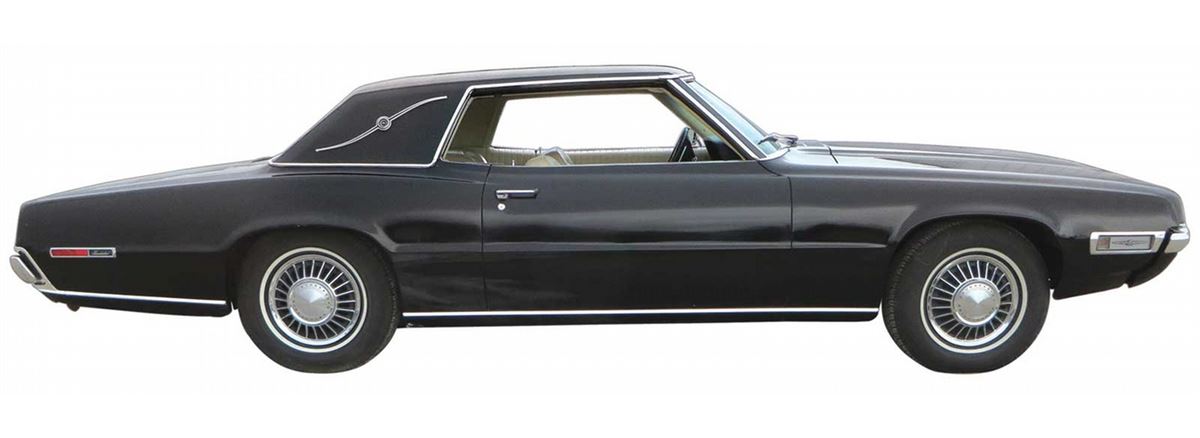 Automobile 1968 Ford Thunderbird Black Two Door Landau Vinyl