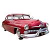 Image 1 : Automobile, 1950 Mercury 2-Dr Sedan.  Dramatic deep burgundy with new deep red pleated cloth interio