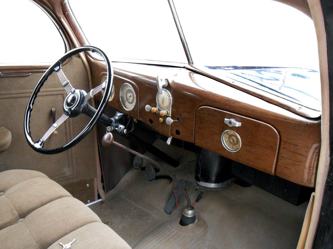 Automobile, 1937 Ford Club Coupe. Black with new original style mohair