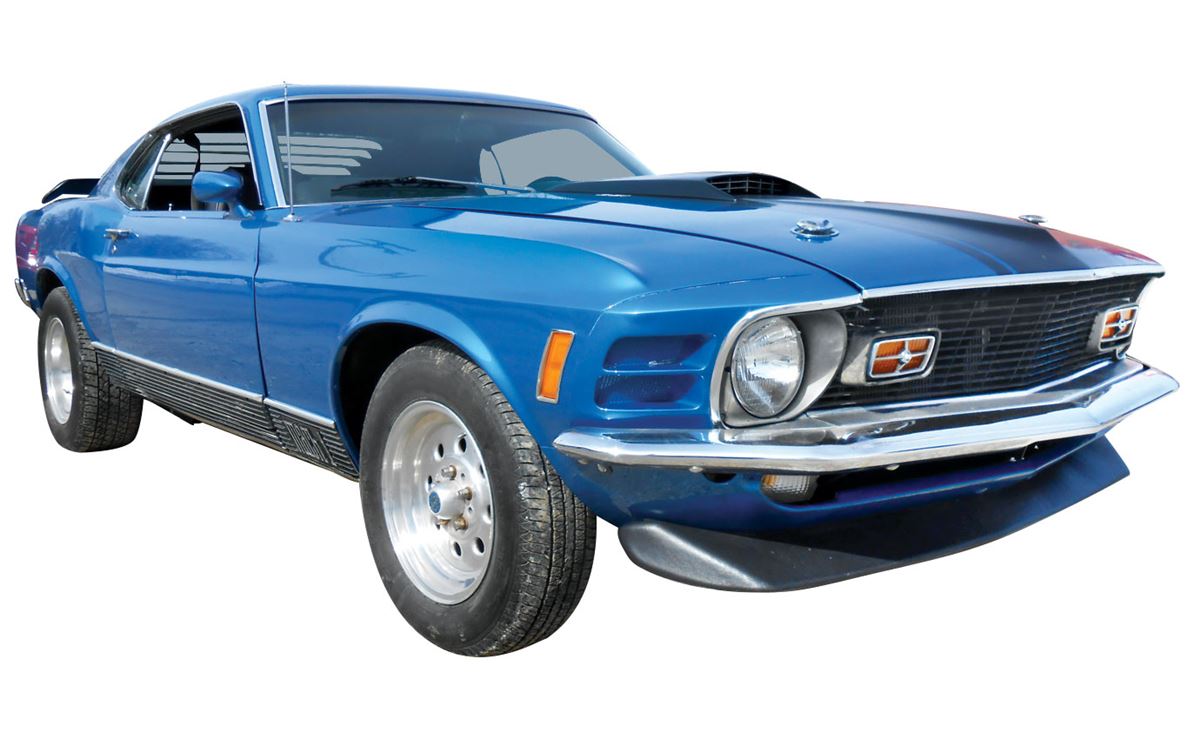 Automobile 1970 Ford Mustang Mach I Coupe Blue New Fresh Paint With Black Interior 351 Clevel
