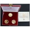 Image 1 : 1984 Sarajevo Winter Olympics 3-coin Gold Proof Set. This set was produced by the National Bank of Y
