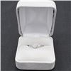 Image 1 : Ladies 10 karat white gold heart shaped diamond cluster ring. Weighs 1.6 grams (size 6).