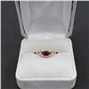 Image 1 : Ladies 10 karat yellow gold Garnet ring. Weighs 1.8 grams (size 6).