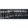 Image 1 : Estate Silver- Group Lot of Small collector spoons, most are  from Mexico and all feature various de