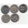 Image 1 : lot of 5x  olympic trust of canada Token. You will receive the speed skating, nordic skiing, canoein
