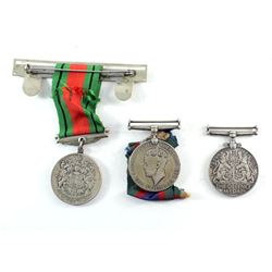1939-1945 set of 3 x Canada WWII sterling silver medals.