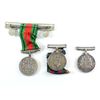 Image 1 : 1939-1945 set of 3 x Canada WWII sterling silver medals.