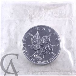 1999-2000 Double Dated Fireworks Privy Mark Silver Maple Leaf (TAX Exempt) - Sealed in original plio
