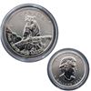 Image 1 : 2012 Canada Cougar 1oz. $5 Commemorative Silver Maple Leaf in capsule. The coin is lightly toned. (T