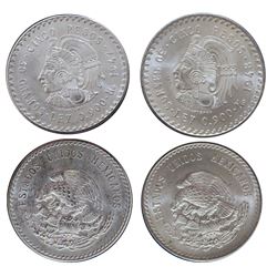 1947 & 1948 Mexico 5 Pesos 90% silver coins.