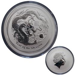2012 Australia 10 ounce Year of the Dragon coin. (TAX EXEMPT)