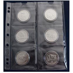 Full run of the 6-coin 2011-2013 Canadian Wildlife silver maple leaf $5 series. The coins come in ca