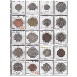Mixed Page of 20 x various coins from around the world. The years range from 1920-2008. Retail value